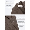 image:imageCOOFANDY Mens Casual Blazer Slim Fit Sports Coat One Button Suit Jacket Retro Tuxedos Formal Dress WearBrown