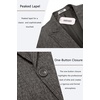 image:imageCOOFANDY Mens Casual Blazer Slim Fit Sports Coat One Button Suit Jacket Retro Tuxedos Formal Dress WearDeep Grey