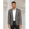 image:imageCOOFANDY Mens Casual Blazer Slim Fit Sports Coat One Button Suit Jacket Retro Tuxedos Formal Dress WearGrey