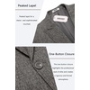 image:imageCOOFANDY Mens Casual Blazer Slim Fit Sports Coat One Button Suit Jacket Retro Tuxedos Formal Dress WearGrey
