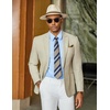 image:imageCOOFANDY Mens Casual Blazer Slim Fit Sports Coat One Button Suit Jacket Retro Tuxedos Formal Dress WearLight Khaki