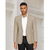 image:imageCOOFANDY Mens Casual Blazer Slim Fit Sports Coat One Button Suit Jacket Retro Tuxedos Formal Dress WearLight Khaki