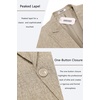 image:imageCOOFANDY Mens Casual Blazer Slim Fit Sports Coat One Button Suit Jacket Retro Tuxedos Formal Dress WearLight Khaki