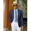 image:imageCOOFANDY Mens Casual Blazer Slim Fit Sports Coat One Button Suit Jacket Retro Tuxedos Formal Dress WearNavy Blue