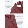 image:imageCOOFANDY Mens Casual Blazer Slim Fit Sports Coat One Button Suit Jacket Retro Tuxedos Formal Dress WearRed