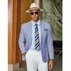 image:imageCOOFANDY Mens Casual Blazer Slim Fit Sports Coat One Button Suit Jacket Retro Tuxedos Formal Dress WearSky Blue