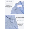 image:imageCOOFANDY Mens Casual Blazer Slim Fit Sports Coat One Button Suit Jacket Retro Tuxedos Formal Dress WearSky Blue