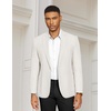 image:imageCOOFANDY Mens Casual Blazer Slim Fit Sports Coat One Button Suit Jacket Retro Tuxedos Formal Dress WearWhite