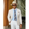image:imageCOOFANDY Mens Casual Blazer Slim Fit Sports Coat One Button Suit Jacket Retro Tuxedos Formal Dress WearWhite