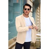 image:imageCOOFANDY Mens Casual Blazer Slim Fit Suit Jacket Lightweight One Button Business Sport CoatsBeige