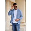 image:imageCOOFANDY Mens Casual Blazer Slim Fit Suit Jacket Lightweight One Button Business Sport CoatsBlue