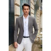 image:imageCOOFANDY Mens Casual Blazer Slim Fit Suit Jacket Lightweight One Button Business Sport CoatsDark Grey