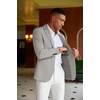 image:imageCOOFANDY Mens Casual Blazer Slim Fit Suit Jacket Lightweight One Button Business Sport CoatsLight Grey