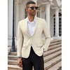 image:imageCOOFANDY Mens Casual Blazer Slim Fit Suit Jacket Two Button Lightweight Sport CoatBeige