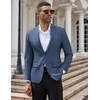 image:imageCOOFANDY Mens Casual Blazer Slim Fit Suit Jacket Two Button Lightweight Sport CoatNavy Blue