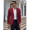 image:imageCOOFANDY Mens Casual Blazer Slim Fit Suit Jacket Two Button Lightweight Sport CoatWine Red