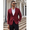 image:imageCOOFANDY Mens Casual Blazer Slim Fit Suit Jacket Two Button Lightweight Sport CoatWine Red