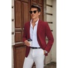 image:imageCOOFANDY Mens Casual Blazer Slim Fit Suit Jacket Two Button Lightweight Sport CoatWine Red
