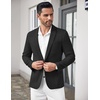 image:imageCOOFANDY Mens Casual Blazer Slim Fit Suit Jackets Lightweight One Button Business Sport Coats2  Dark Black