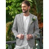 image:imageCOOFANDY Mens Casual Blazer Slim Fit Suit Jackets Lightweight One Button Business Sport Coats2  Light Grey