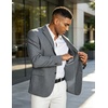 image:imageCOOFANDY Mens Casual Blazer Slim Fit Two Button Lightweight Sport Coats Business Suit JacketLight Grey