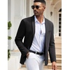 image:imageCOOFANDY Mens Casual Blazers Sport Coats Slim Fit Cotton Sport Jackets 1 Button Lightweight Suit JacketsA Black