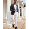 image:imageCOOFANDY Mens Casual Blazers Sport Coats Slim Fit Cotton Sport Jackets 1 Button Lightweight Suit JacketsA Navy Blue