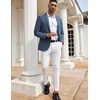 image:imageCOOFANDY Mens Casual Blazers Sport Coats Slim Fit Cotton Sport Jackets 1 Button Lightweight Suit JacketsB Royal Blue