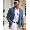 image:imageCOOFANDY Mens Casual Blazers Sport Coats Slim Fit Cotton Sport Jackets 1 Button Lightweight Suit JacketsB Royal Blue