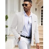 image:imageCOOFANDY Mens Casual Blazers Sport Coats Slim Fit Cotton Sport Jackets 1 Button Lightweight Suit JacketsB White