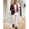 image:imageCOOFANDY Mens Casual Blazers Sport Coats Slim Fit Cotton Sport Jackets 1 Button Lightweight Suit JacketsB Wine Red