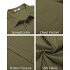 image:imageCOOFANDY Mens Casual Button Down Shirts Short Sleeve Textured Summer Beach Shirt with PocketArmy Green