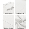 image:imageCOOFANDY Mens Casual Button Down Shirts Short Sleeve Textured Summer Beach Shirt with PocketAwhite