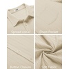 image:imageCOOFANDY Mens Casual Button Down Shirts Short Sleeve Textured Summer Beach Shirt with PocketBeige