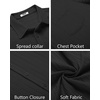 image:imageCOOFANDY Mens Casual Button Down Shirts Short Sleeve Textured Summer Beach Shirt with PocketBlack