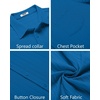 image:imageCOOFANDY Mens Casual Button Down Shirts Short Sleeve Textured Summer Beach Shirt with PocketBlue