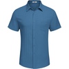image:imageCOOFANDY Mens Casual Button Down Shirts Short Sleeve Textured Summer Beach Shirt with PocketDark Blue