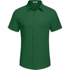 image:imageCOOFANDY Mens Casual Button Down Shirts Short Sleeve Textured Summer Beach Shirt with PocketDark Green