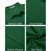 image:imageCOOFANDY Mens Casual Button Down Shirts Short Sleeve Textured Summer Beach Shirt with PocketDark Green