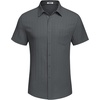 image:imageCOOFANDY Mens Casual Button Down Shirts Short Sleeve Textured Summer Beach Shirt with PocketDark Grey