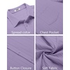 image:imageCOOFANDY Mens Casual Button Down Shirts Short Sleeve Textured Summer Beach Shirt with PocketLight Purple
