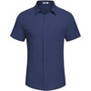 image:imageCOOFANDY Mens Casual Button Down Shirts Short Sleeve Textured Summer Beach Shirt with PocketNavy Blue