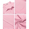 image:imageCOOFANDY Mens Casual Button Down Shirts Short Sleeve Textured Summer Beach Shirt with PocketPink