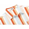 image:imageCOOFANDY Mens Casual Button Down Shirts Short Sleeve Textured Summer Beach Shirt with PocketRainbow Stripes