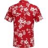 image:imageCOOFANDY Mens Casual Button Down Shirts Short Sleeve Textured Summer Beach Shirt with PocketRed White Floral