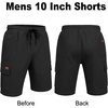 image:imageCOOFANDY Mens Casual Cargo Shorts 10 Drawstring Elastic Waist Shorts Summer Cotton Chino Work Shorts with 6 PocketsBlack