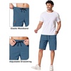 image:imageCOOFANDY Mens Casual Cargo Shorts 10 Drawstring Elastic Waist Shorts Summer Cotton Chino Work Shorts with 6 PocketsBlue