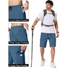 image:imageCOOFANDY Mens Casual Cargo Shorts 10 Drawstring Elastic Waist Shorts Summer Cotton Chino Work Shorts with 6 PocketsBlue