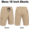 image:imageCOOFANDY Mens Casual Cargo Shorts 10 Drawstring Elastic Waist Shorts Summer Cotton Chino Work Shorts with 6 PocketsKhaki