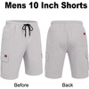 image:imageCOOFANDY Mens Casual Cargo Shorts 10 Drawstring Elastic Waist Shorts Summer Cotton Chino Work Shorts with 6 PocketsLight Grey
